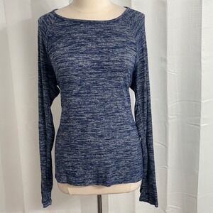Zelos Women's Cut-Out Back Space-Dye Long Sleeve Activewear Top